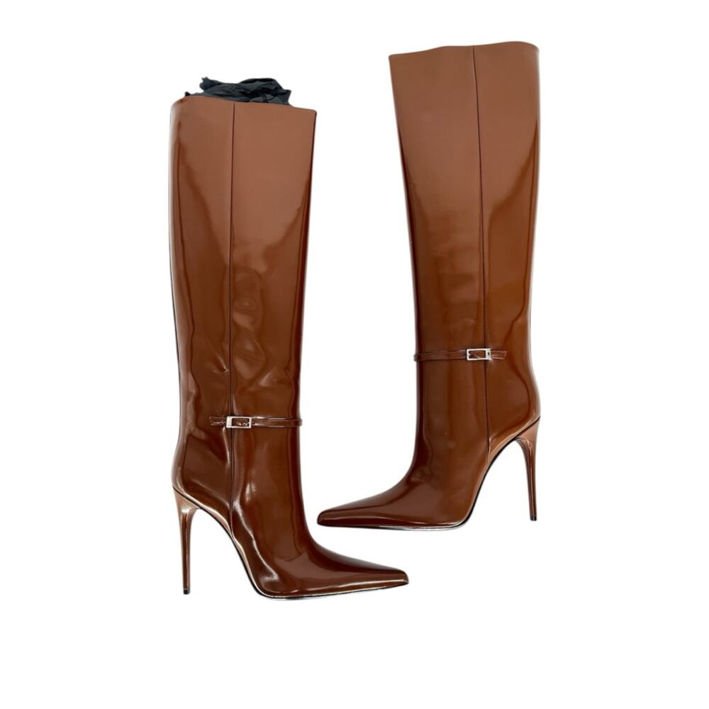 Saint Laurent Vendome 110 Knee High Stiletto Boots Honey - US 8 (EU 38) - Picture 3 of 11